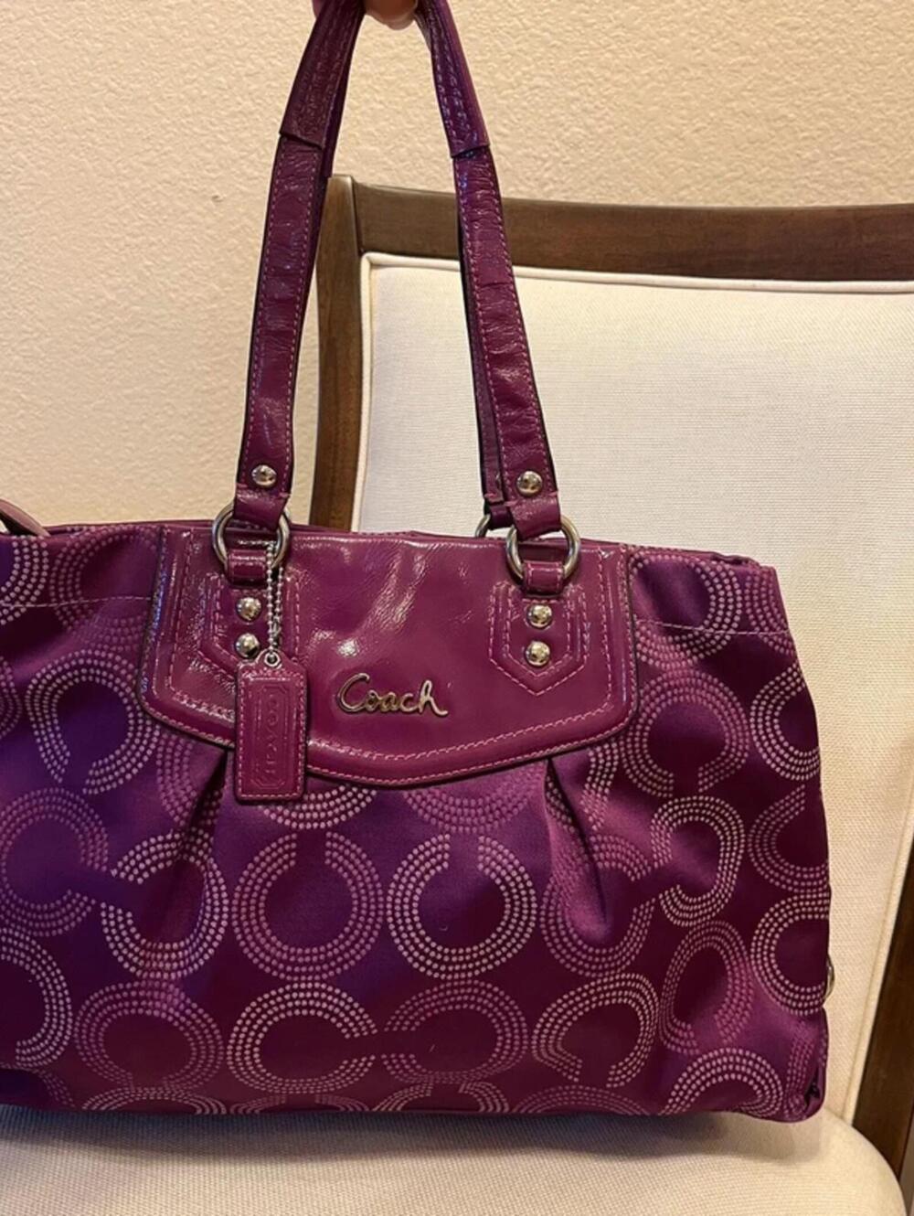 Coach Ashley optic purple shoulder bag